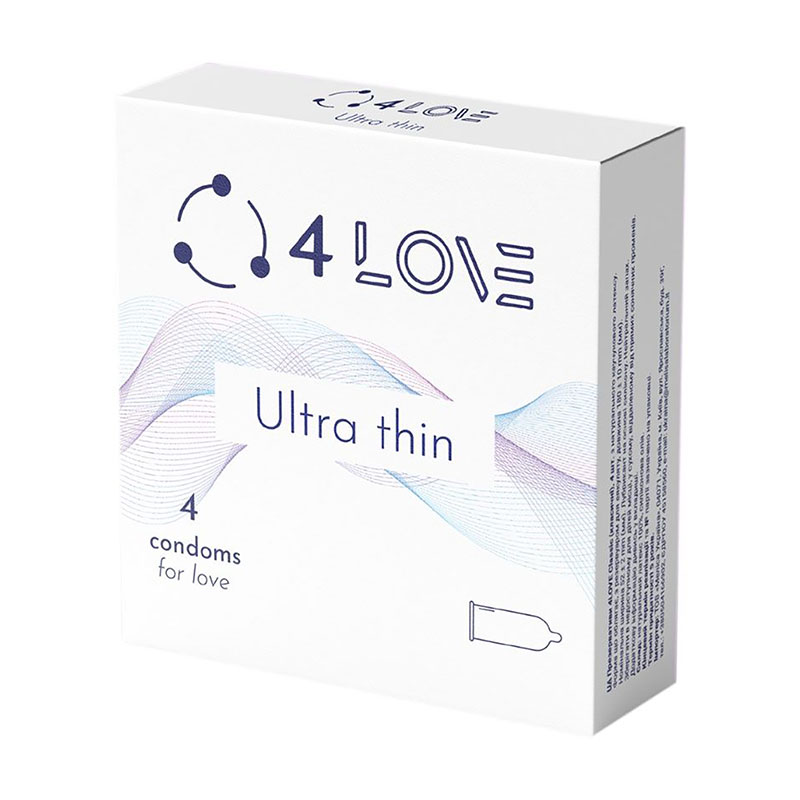 Презервативи 4LOVE Ultra Thin ультратонкі, 4 шт